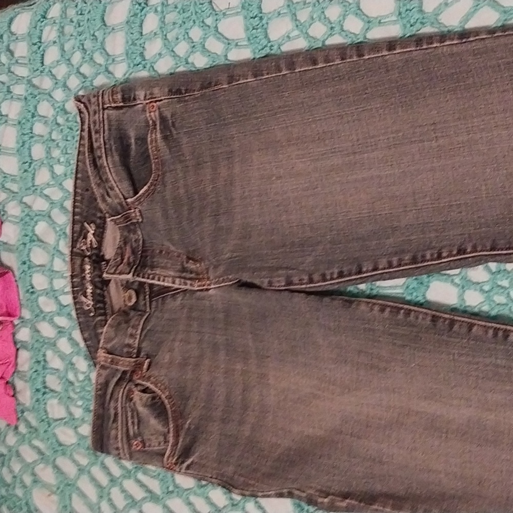 Jr Size 8 hip hugger jeans, perfectly worn in without a lot of wear